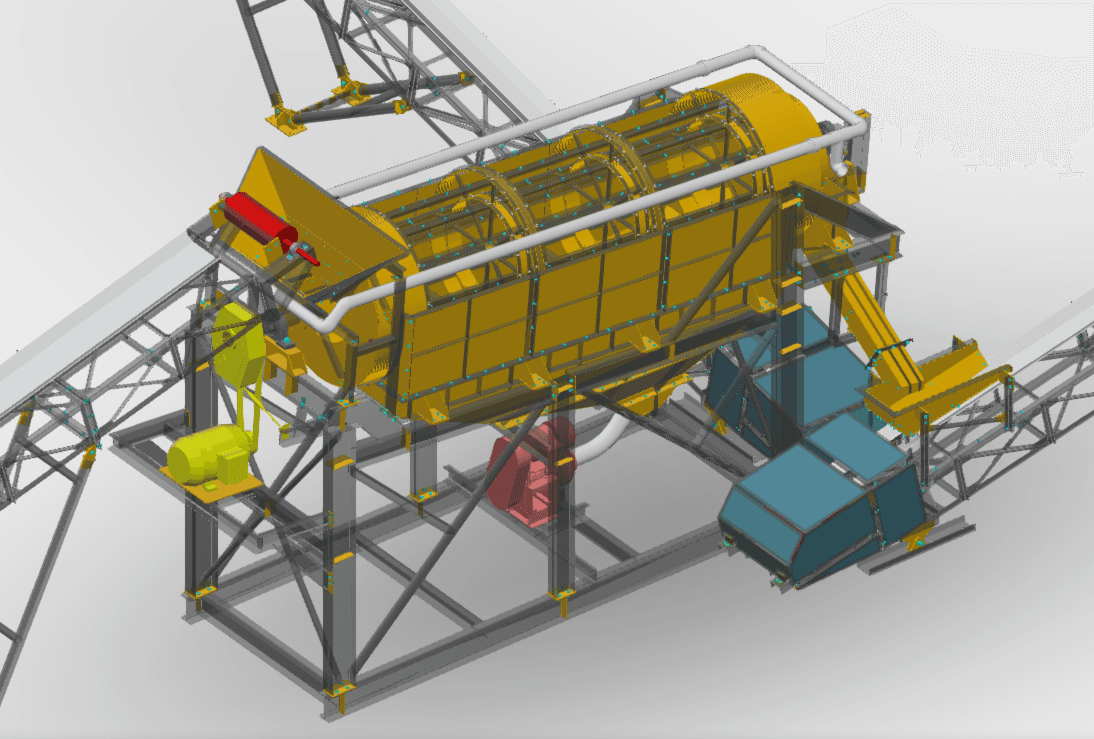 Modular trommel wash and scrubbing module for mineral processing