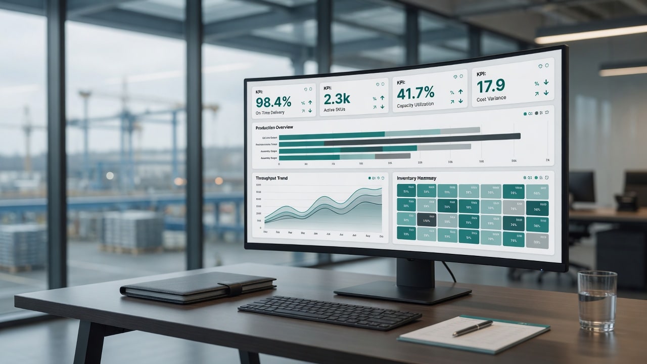 Management dashboards and interactive reports on top of existing ERP and MRP data sources